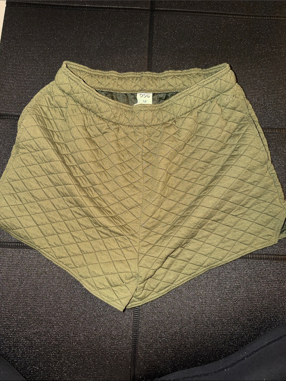 DSG Olive Quilted Athletic Shorts